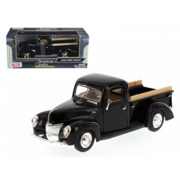 1940 Ford Pickup Truck Black 1/24 Diecast Model Car by Motormax
