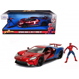 2017 Ford GT with Spider Man Diecast Figurine 