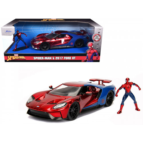 2017 Ford GT with Spider Man Diecast Figurine 