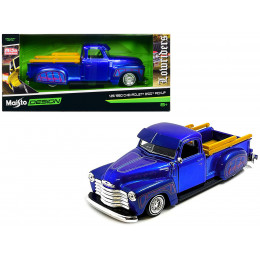 1950 Chevrolet 3100 Pickup Truck Lowrider Candy Blue with Graphics 