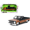 1985 Chevrolet C-10 Pickup Truck Black with Stripes and GM Rally Wheels
