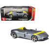 Ferrari Monza SP1 Silver Metallic with Yellow Stripes 1/18 Diecast Model Car by Bburago