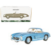1958 Mercedes-Benz 300 SL Roadster (W198) Blue Metallic 1/18 Diecast Model Car by Minichamps