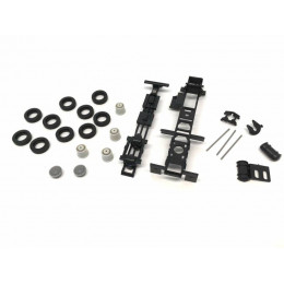 Short Chassis Kit for Kenworth Peterbilt and GMC Cabs 1/87 (HO) Plastic Model by Promotex