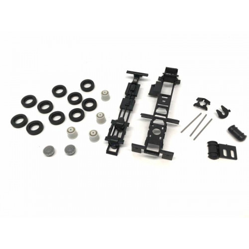 Short Chassis Kit for Kenworth Peterbilt and GMC Cabs 1/87 (HO) Plastic Model by Promotex