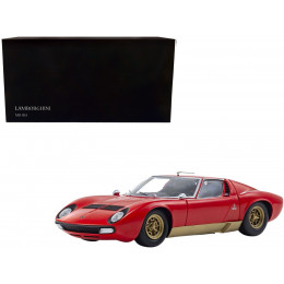 Lamborghini Miura P400SV Red and Gold 1/18 Diecast Model Car by Kyosho