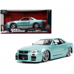 Brian's Nissan Skyline GT-R (BNR34) RHD (Right Hand Drive) Turquoise Metallic 