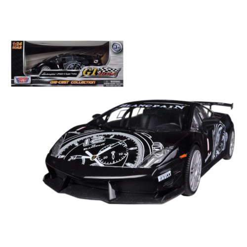 Lamborghini Gallardo LP560-4 Black Super Trofeo GT Racing 1/24 Diecast Car Model by Motormax