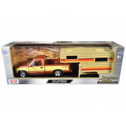 1992 Chevrolet 454 SS Pickup Truck Copper Metallic with Beige Sides with Camper Shell 