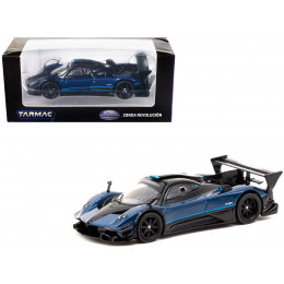 Pagani Zonda Revolucion Blue Metallic and Black with Light Blue Stripes 