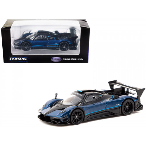 Pagani Zonda Revolucion Blue Metallic and Black with Light Blue Stripes 