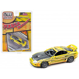 1997 Toyota Supra Yellow with Manga Art Style Graphics Limited Edition to 4800 pieces Worldwide 