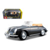 1961 Porsche 356 B Cabriolet Black 1/24 Diecast Model Car by Bburago