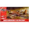 Level 2 Model Kit North American P-51D Mustang Fighter Aircraft with 2 Scheme Options 1/48 Plastic Model Kit by Airfix