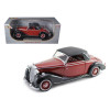 1950 Mercedes Benz 170S Cabriolet Burgundy and Black 1/18 Diecast Model Car by Signature Models