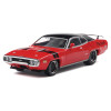 1971 Plymouth GTX Rally Red with Black Top and Stripes 1/43 Diecast Model by IXO Models