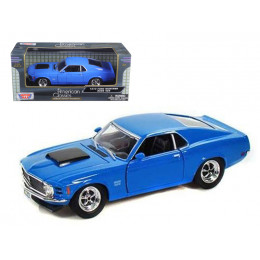 1970 Ford Mustang Boss 429 Blue 1/24 Diecast Model Car by Motormax