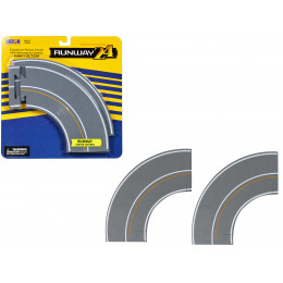 Runway Curved Sections 2 Piece Set for Diecast Models by Runway24