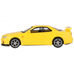 Nissan Skyline GT-R (R34) V-Spec RHD (Right Hand Drive) Lightning Yellow Limited Edition to 7920 pieces Worldwide 1/64 Diecast Model Car by Mini GT