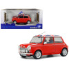 Mini Cooper 1.3i Sport Pack Red with White Stripes and UK Flag on Top 1/18 Diecast Model Car by Solido