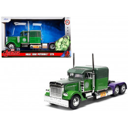 1992 Peterbilt 379 Truck Tractor Green Two-Tone and Purple 