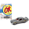 1976 Plymouth Volare Road Runner Silver Cloud Metallic with Stripes 'OK Used Cars' Series Limited Edition to 18056 pieces Worldwide 1/64 Diecast Model Car by Johnny Lightning