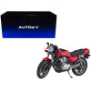 Honda CB750F Motorcycle Red with Helmet