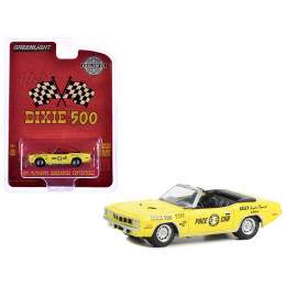 1971 Plymouth Barracuda Convertible 'Dixie 500 Pace Car' Yellow 'Hobby Exclusive' Series 1/64 Diecast Model Car by Greenlight