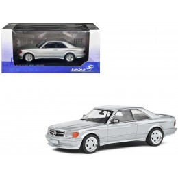 1990 Mercedes-Benz 560 SEC AMG WideBody Silver Metallic 1/43 Diecast Model Car by Solido