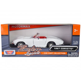 1967 Chevrolet Corvette C2 Convertible White with Red Interior 
