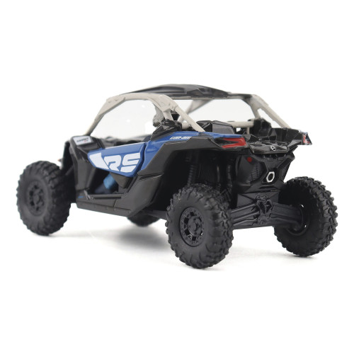 Can-Am Maverick X3 X RS Turbo RR Intense Blue and Chalk Gray with Driver Figure 1/32 Diecast Model by BRP Models
