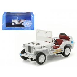 1944 Jeep Willys UN United Nations White 1/43 Diecast Model Car by Greenlight