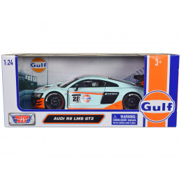 Audi R8 LMS GT3 #28 Light Blue with Orange Stripes 
