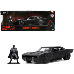 Batmobile Matt Black with Batman Diecast Figurine 