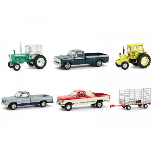 'Down on the Farm' Series Set of 6 pieces Release 9 1/64 Diecast Models by Greenlight