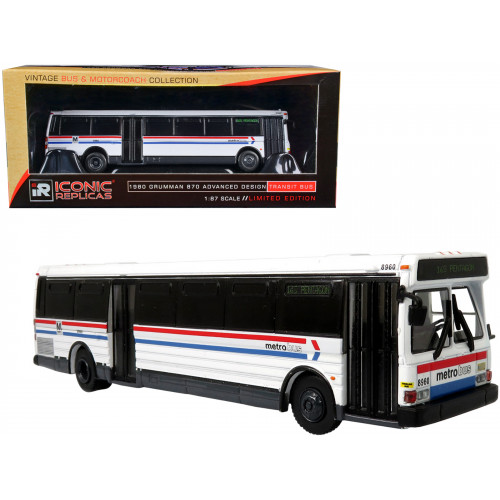 1980 Grumman 870 Advanced Design Transit Bus WMATA (Washington Metropolitan Area Transit Authority) Metro Bus 