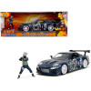 1993 Mazda RX-7 Dark Blue with Graphics and Kakashi Hatake Diecast Figure