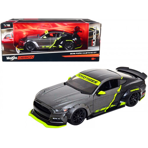 2015 Ford Mustang GT 5.0 Gray Metallic and Black with Graphics 