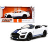2020 Ford Mustang Shelby GT500 White with Blue Stripes