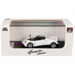 Pagani Huayra Roadster White Metallic with Black Top 1/64 Diecast Model Car by LCD Models