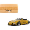 2023 Porsche 911 RWB Body Kit Yellow with Black Stripes 1/18 Model Car by GT Spirit