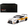 Nissan LB-Silhouette WORKS GT 35GT-RR Ver.1 RHD (Right Hand Drive) #23 White with Yellow Stripes
