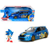 2012 Subaru Impreza WRX STI Blue Metallic with Graphics and Sonic The Hedgehog Diecast Figure