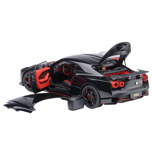 Nissan GT-R50 By ItalDesign Black and Matt Black 1/18 Model Car by Autoart
