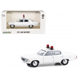 1971 AMC Matador Police Car White with Light Bar 