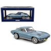 1963 Chevrolet Corvette Stingray Light Blue Metallic 1/18 Diecast Model Car by Norev