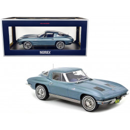 1963 Chevrolet Corvette Stingray Light Blue Metallic 1/18 Diecast Model Car by Norev