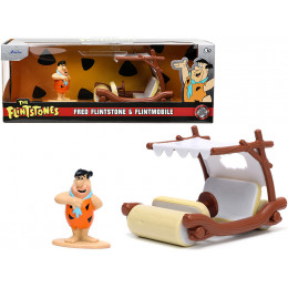 Flintmobile with Fred Flintstone Diecast Figurine 