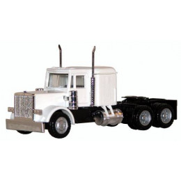 Peterbilt Long Tractor White 1/87 (HO) Plastic Model Car by Promotex