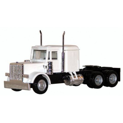 Peterbilt Long Tractor White 1/87 (HO) Plastic Model Car by Promotex